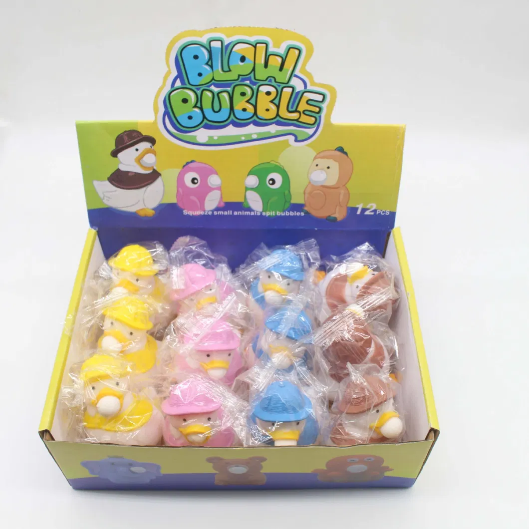 Factory Low Price High Quality Kids Stress Relief Kawaii Jumbo Squishiy Blow Bubble Squeeze Toy