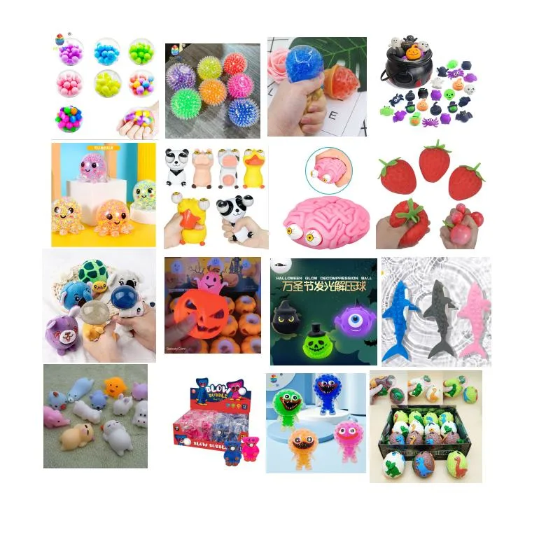 Hot Custom DIY Large PU Stress Relief Squeeze Toys Pet Squishy Bread Stocking Stuffers Slow Rebound Fidget Toy PU Bouncy Balls Novelty Squishy Toys