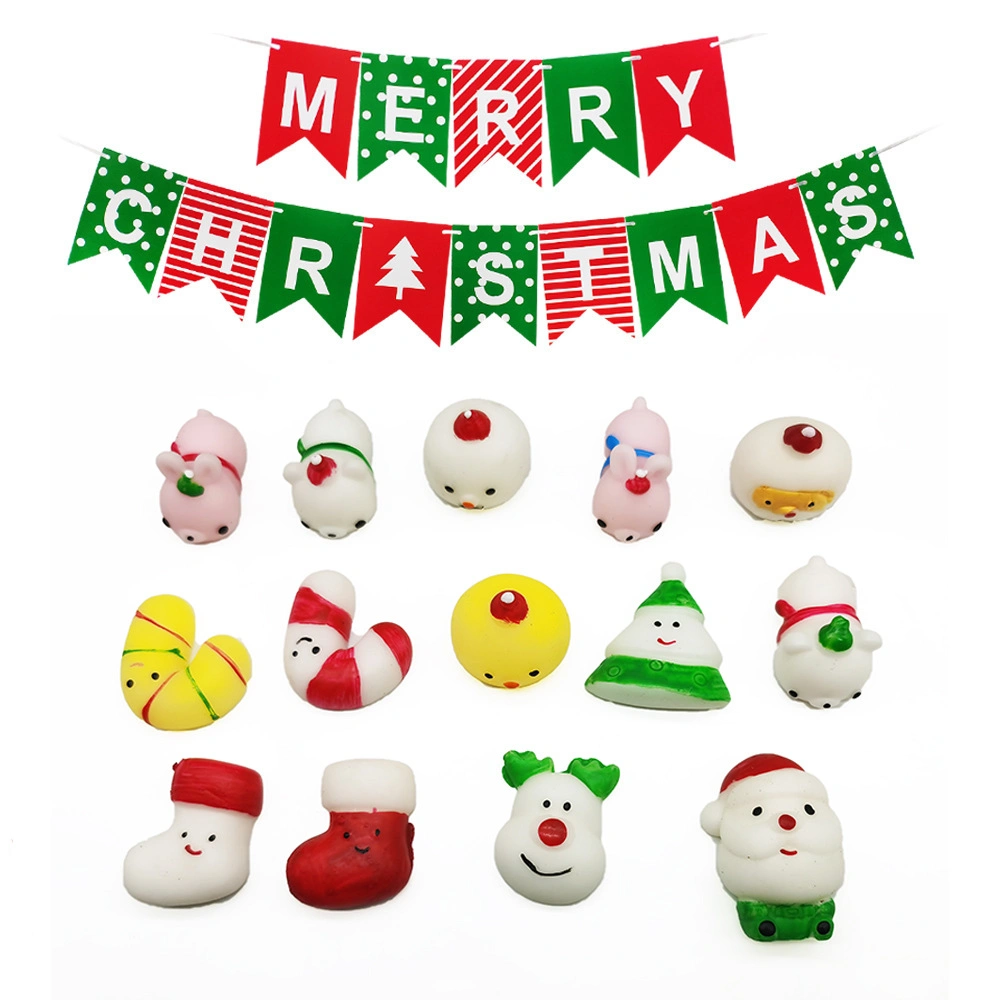 Cute Animal Sensory Autism Fidget Toys Jumbo Cat Toys Christmas Squishy Mochi Promotional Cartoon Stress Relief Mochi Squishy