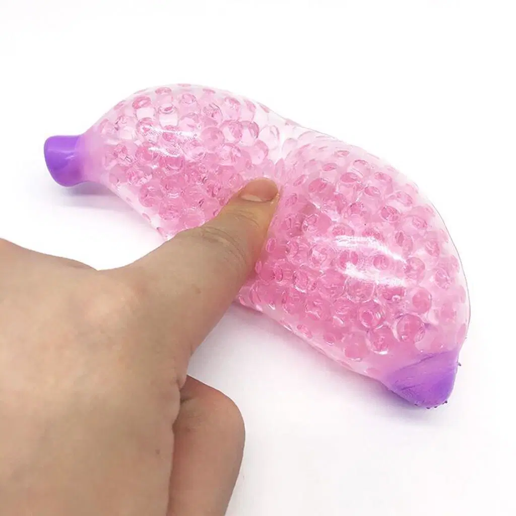 Custom Material PU Foam or TPR Banana Stress Ball Squishy Fidget Toys