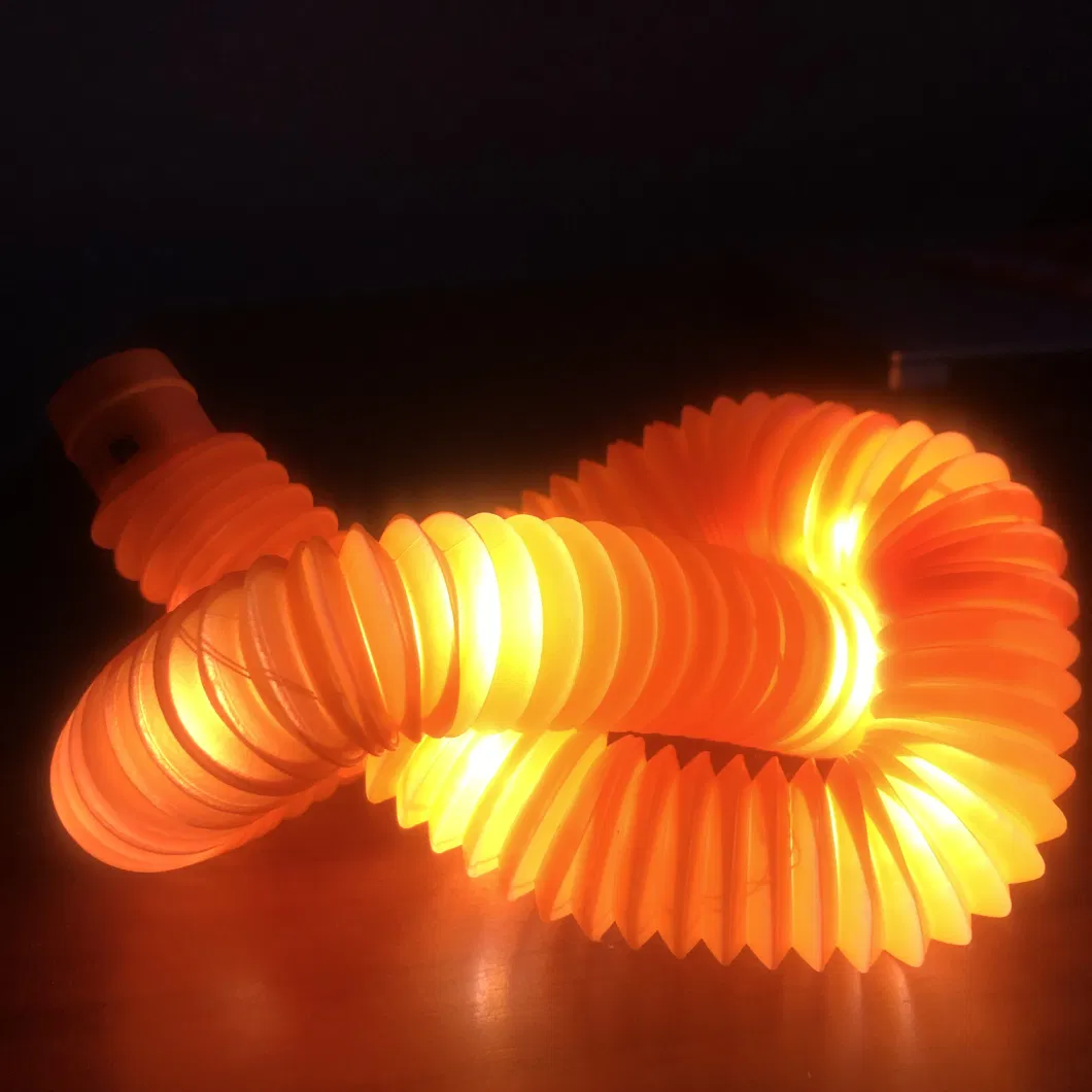 Children Toys LED Light up Pop Tube Fidget Sensory Toys Sets Magic Pop Tubes with Light