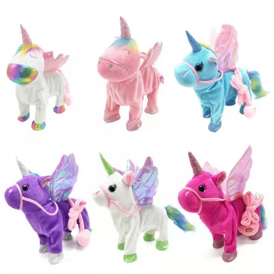 Plush Trendy Animal Walking and Singing Unicorn Toy