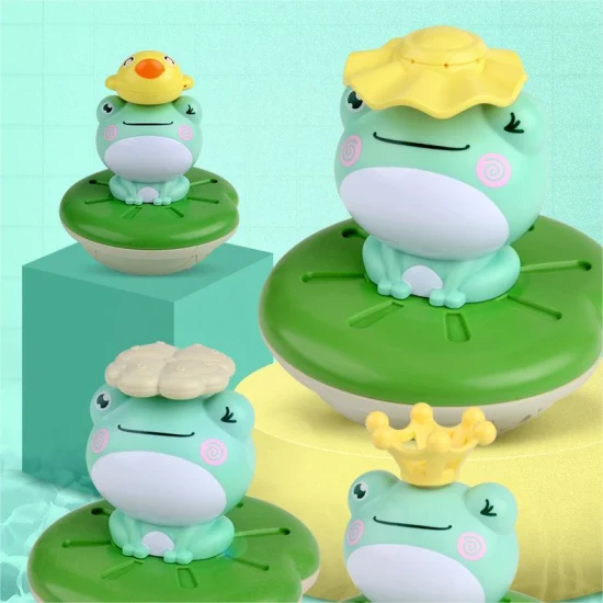 New Trendy Children Summer Water Plaything Electric Spray Frog Bathroom Bath Toys