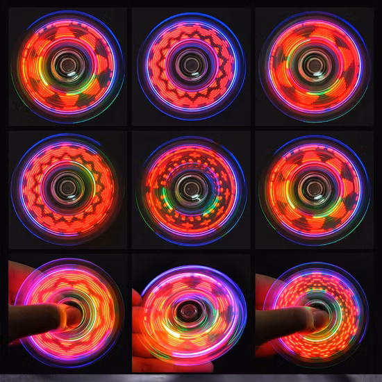 Very Popular Kids Adult Sensory Rainbow Simple Dimple Toy Pops It Flying 3D Fidget Spinner