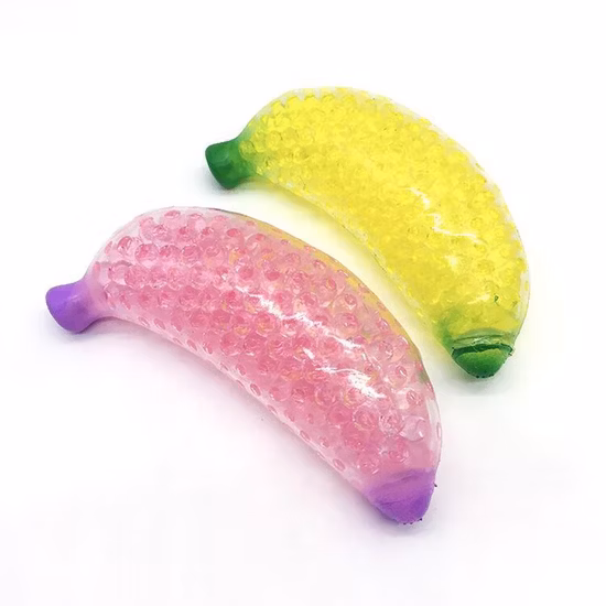 Custom Material PU Foam or TPR Banana Stress Ball Squishy Fidget Toys