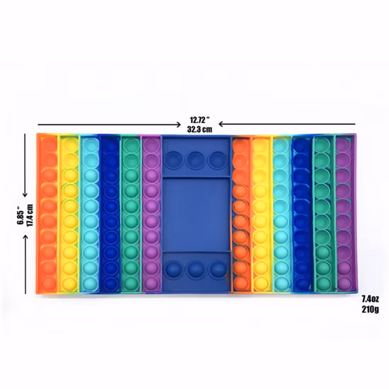Jumbo Rainbow Chess Board Push Bubble Rodent Control Pioneer Fidget Sensory Toys